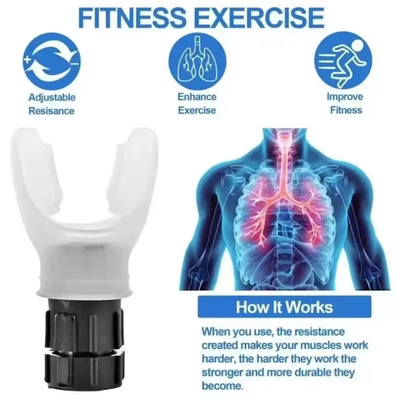Silicone Breathing Trainer Lung Ventilator Fitness Equipment Exercise High Altitude Breathing Training Tool